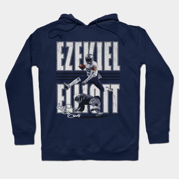 Ezekiel Elliott New England Hurdle Hoodie by ClarityMacaws